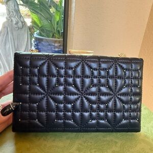 Calvin Klein Black Quilted Chain Clutch